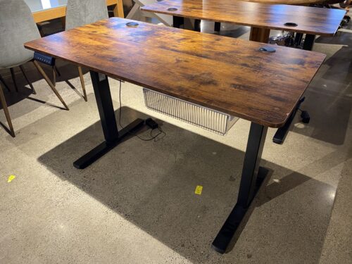 Brown Rustic Electric Adjustable Standing Desk