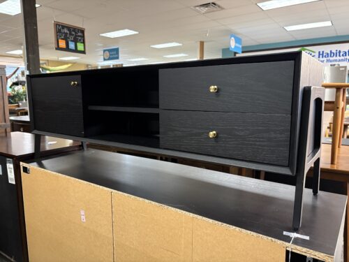 Contemporary 2-Drawer Media Console Table