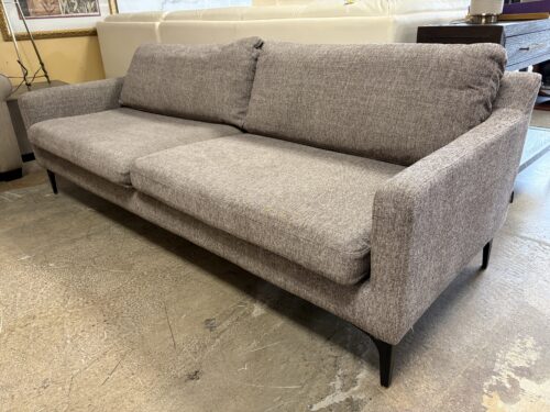 SOFACOMPANY Grey Modern Sofa w/ Metal Legs
