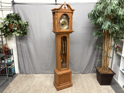 EMPEROR Light Brown Traditional Grandfather Clock