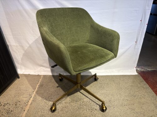 WORLD MARKET  Zarek MCM Green Upholstered Office Chair