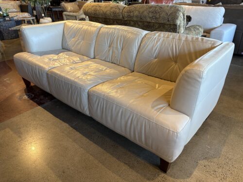 CHATEAU D' AX U217 Italian White 3-Seater Sofa
