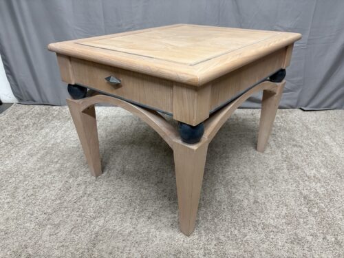 BASSETT Contemporary Greige Rectangular End Table