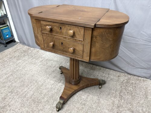 Vintage Classical Carved Clawfoot Work Table