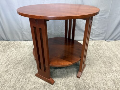 STICKLEY Cherry Finish Mission Style Round End Table