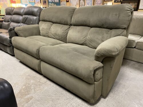 Sage Green Manual Reclining Loveseat