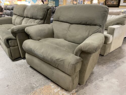 Sage Green Manual Reclining Armchair