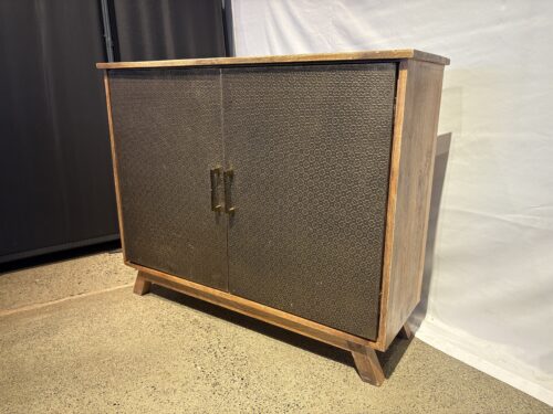 Bohemian Two Door Cabinet with Embossed Metal Detail