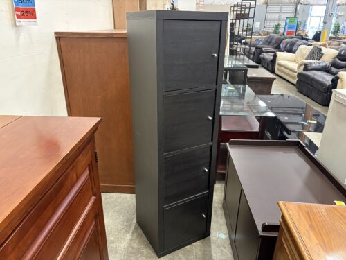 IKEA Black 4 Cube Kallax with Doors
