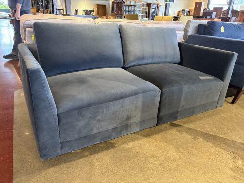 RENEGADE FURNITURE Blue Velvet 2-Piece Loveseat