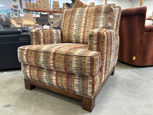 FLEXSTEEL  Novelty Pattern Accent Chair with Nailhead Trim