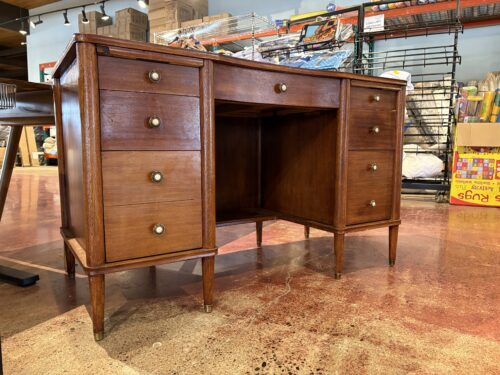 Vintage Mid-Century Modern Freestanding Walnut Desk