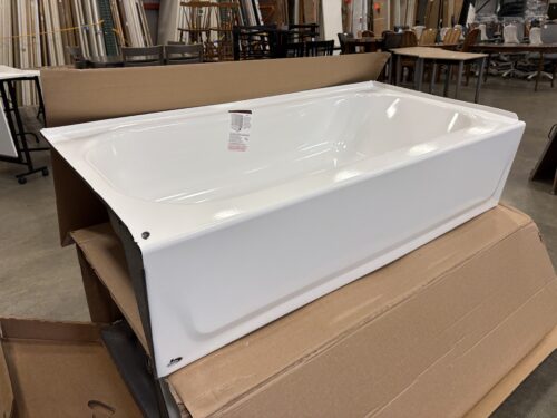 BOOTZ Aloha Alcove Soaking Bathtub with Left Drain in White