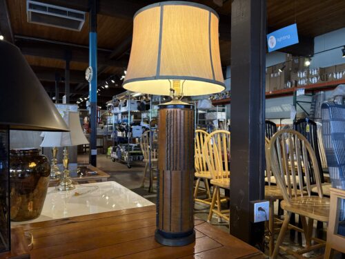 Vintage Table Lamp with Music Box Comb Base