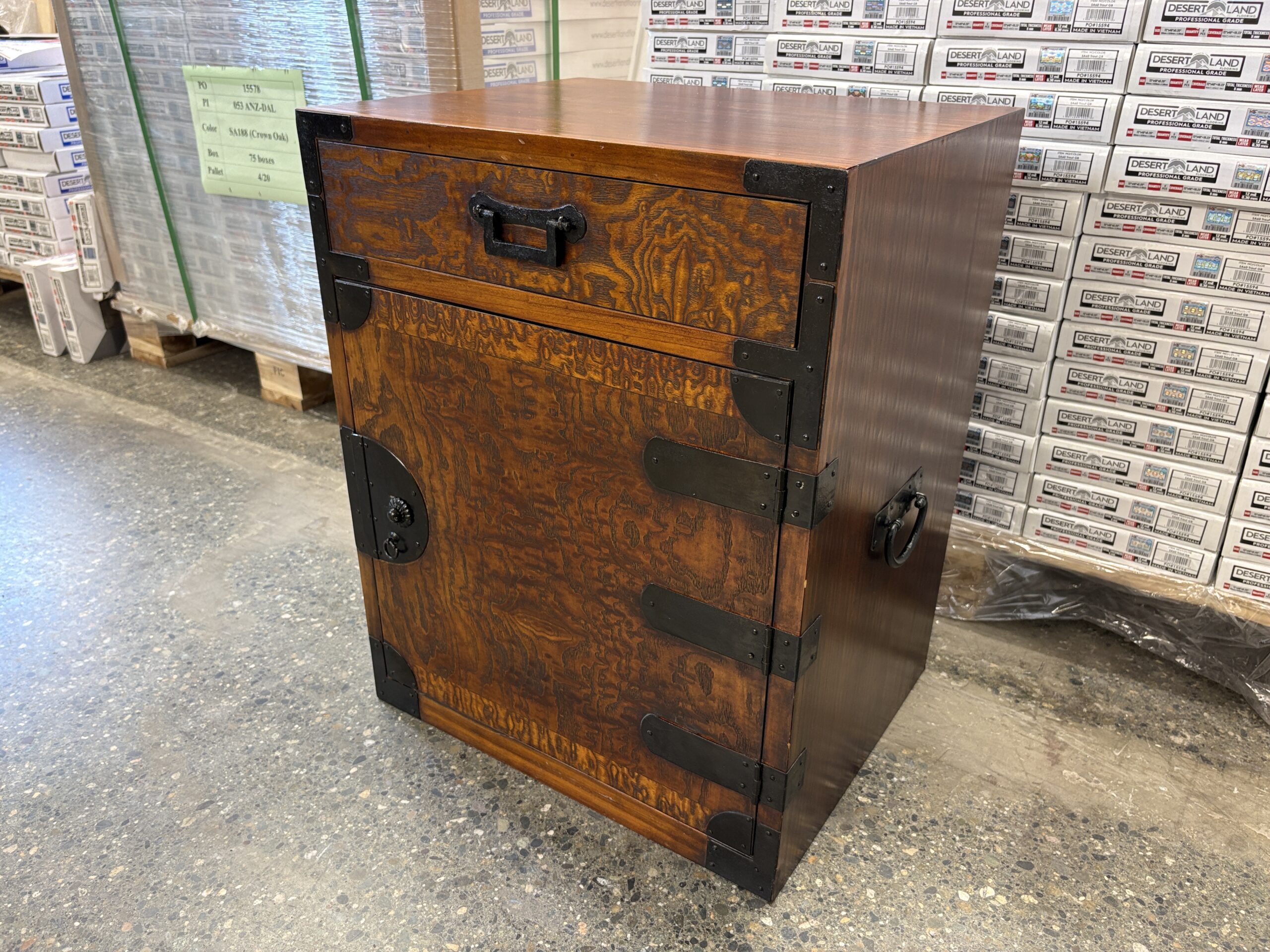 Japanese Tansu Style Storage Trunk