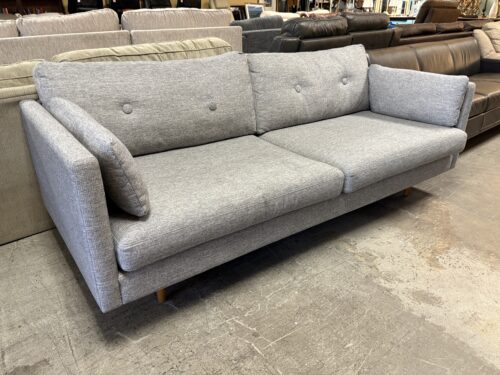 ARTICLE Light Grey MCM Style Tufted Back Sofa