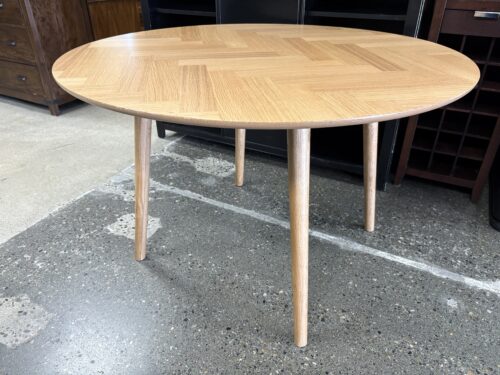 Blonde Herringbone Bistro Table