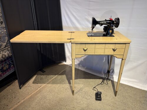 SINGER Vintage Mid-Century Modern Fold Up Sewing Table Model #RF 5-8