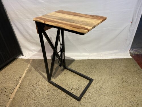 Live Edge Unfinished Wood Side Table
