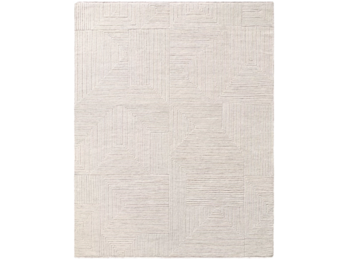 RESTORATION HARDWARE Settat Ivory 9'x12' Hand Knotted Wool Rug