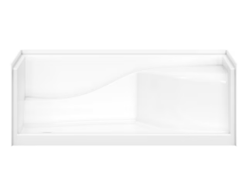 MAAX Vellamo 31.25-in W x 60-in L Left White Single Threshold Rectangle Shower Pan Base with 3-in H Threshold Integrated Seat