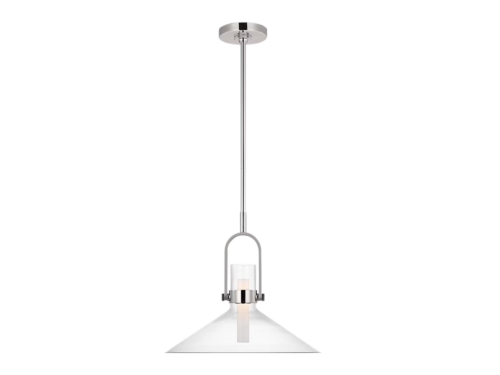 NEW! VISUAL COMFORT & CO 14" Larkin Empire Pendant Light with Clear Glass Shade