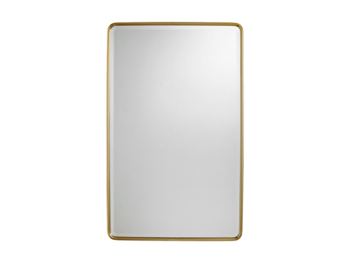 NEW! WILLIAMS SONOMA Vintage Brass Framed Medicine Cabinet with Beveled Edge Mirror