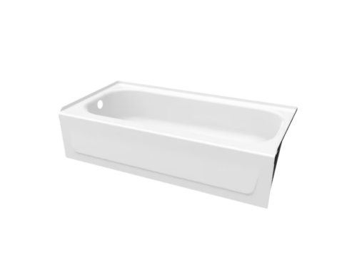 NEW! MAAX Pro Steel Porcelain Finished Left Drain Steel Bathtub