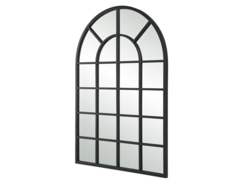 NEW! ALLEN + ROTH 30" Arched Mirror with Matte Black Finish