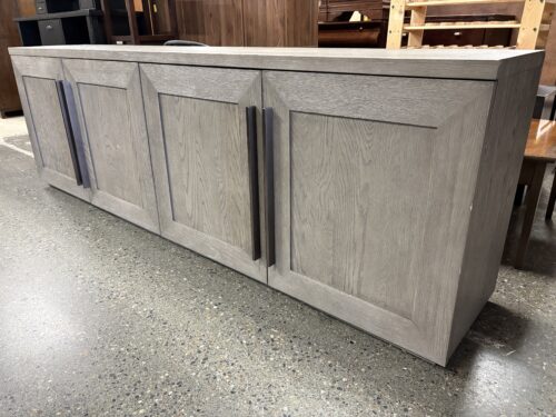 RESTORATION HARDWARE Machinto Grey Oak/Pewter 4-Door Sideboard