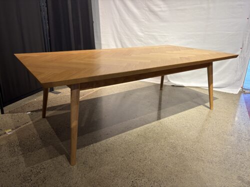 ACTONA Nagano MCM Style Rectangular Herringbone Coffee Table