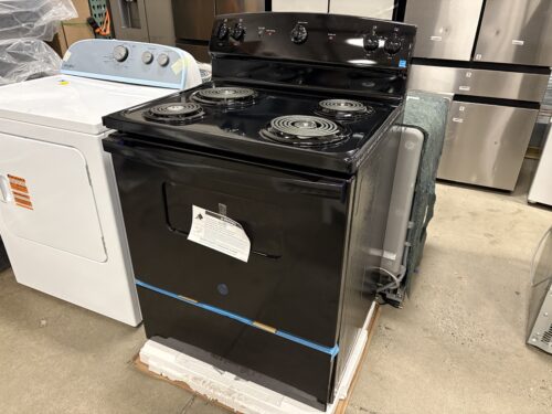 NEW! GE EnergyStar 4 Burner Black Electric Stove Model #JBS160DM5BB