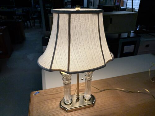 WATERFORD Crystal Double Column Table Lamp
