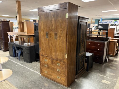 HENREDON Vintage Campaign Style Armoire
