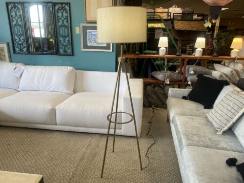 Brushed Brass Modern Tripod Floor Lamp