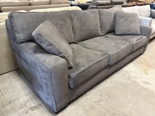Dark Grey Fabric Track Arm Sofa