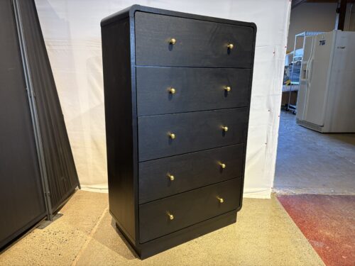 COASTER FURNITURE Cavelle Contemporary Black 5-Drawer Tallboy Dresser