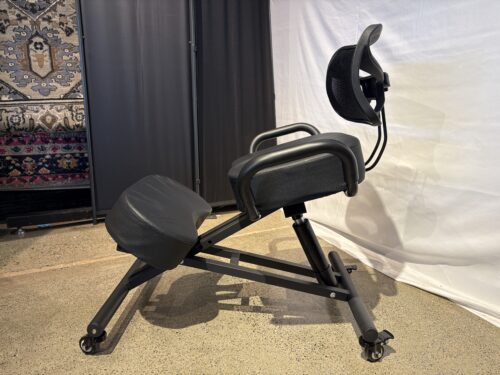 Black Ergonomic Kneeling Chair with Back Support