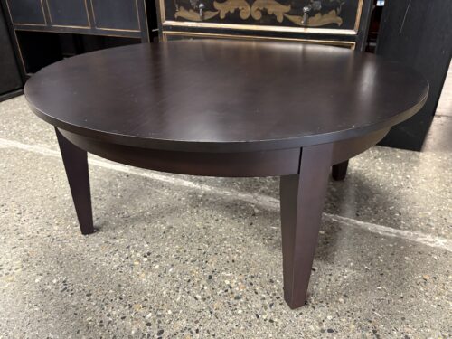GATCREEK Espresso Solid Wood Round Coffee Table