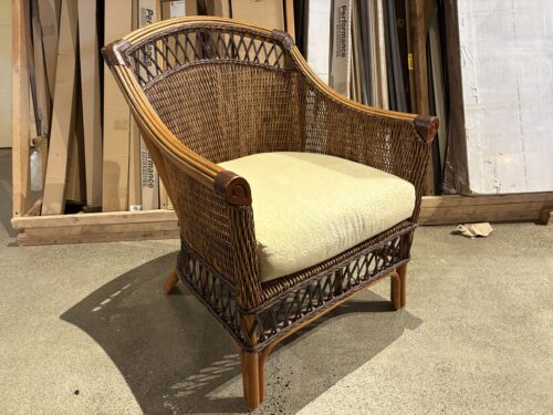 PIER 1 Coastal Hand Woven Wicker and Rattan Patio Chair