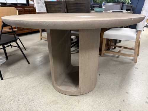 RESTORATION HARDWARE Oslo Weathered Teak Open Round Dining Table