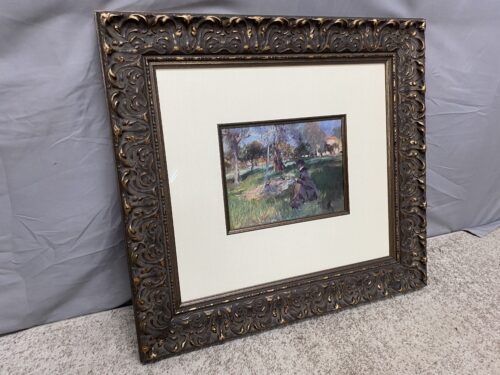 "In an Orchard" Ornate Framed Print by John Singer Sargent