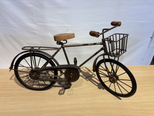 Vintage Miniature Functional Metal Bicycle Sculpture
