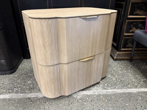 RESTORATION HARDWARE Kyoto Greige Closed Nightstand