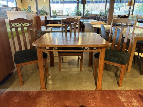 DOUGLAS FURNITURE Spanish Revival Dining Set with Iron Scrolled Details (Set of 4 Chairs)