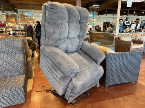 MEGA MOTION Venus Graphite Gray Plush Rising Power Recliner