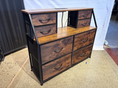 Rustic Industrial Style Storage Cabinet Felt Drawers