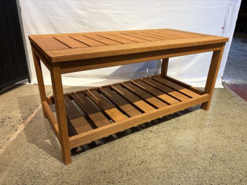 2-Tier Outdoor Slatted Coffee Table