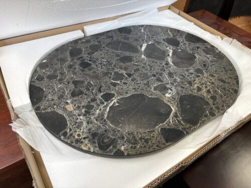 RESTORATION HARDWARE Byron 26" Black Emperador Marble Top (TOP ONLY)