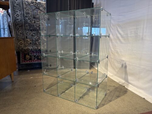 Twelve Cubby Tempered Glass Storage Case